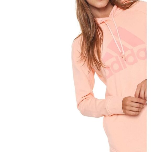 adidas  Blush Pink on Pink Sport ID Round Hem Hoodie size S - Picture 7 of 13